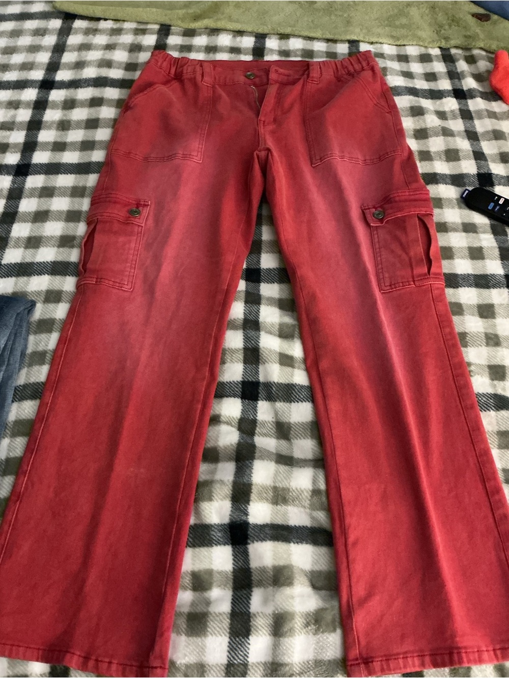 Red Women's Cargo Jeans